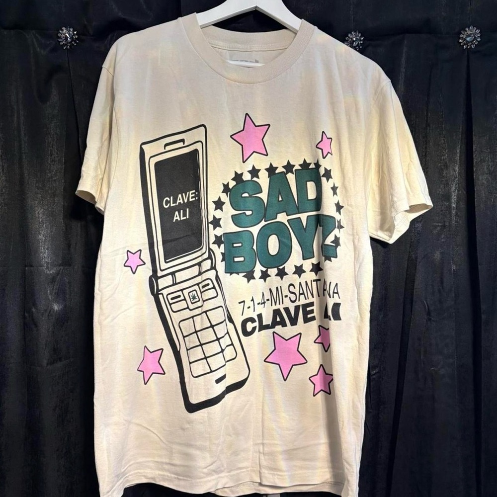 Sad Boyz Graphic T-Shirt - Cream